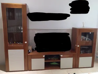 Mueble de salón modular madera