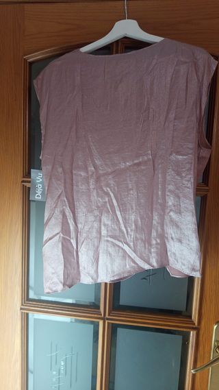 Blusa rosa ELYCA Seda Lurex Talla XXL