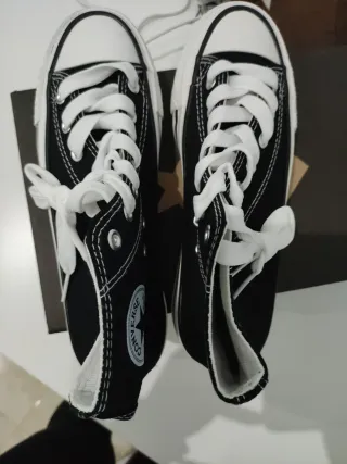 Converse Talla 38 Negro/Blanco