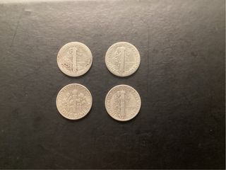 4 Monete da “One dime” Argento