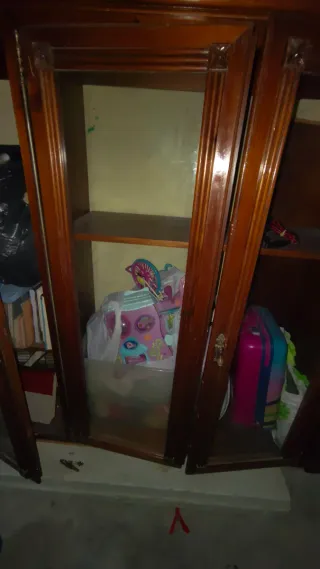 Mesa antigua de madera,mueble bar 2 piezas,etc