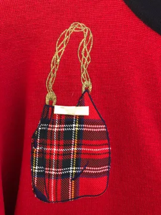 REBAJADO Cárdigan Vintage Rojo con Bolsos bordados
