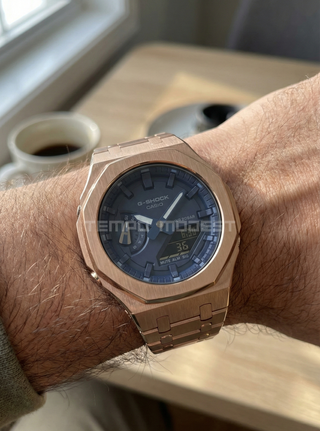 Casio CasiOak GA-2100 Rose Gold Azul
