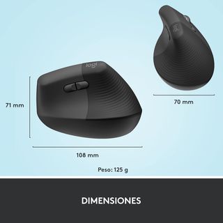 Logitech Lift Ratón Ergonómico Vertical, Inalámbri