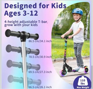 Patinete Infantil Beleev V3 con Luces LED