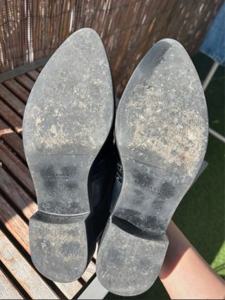 Mocasines Zara negros con flecos