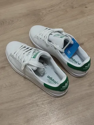Adidas Stan Smith Blancas/Verdes, talla 44