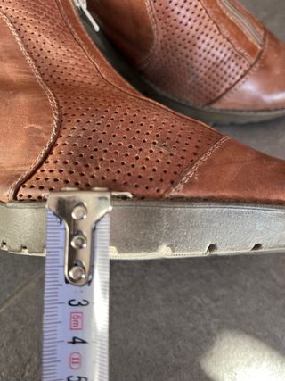 Botines marrones de tacón con cremallera, cómodos!