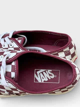 Zapatillas Vans Authentic 38, Checkerboard granate