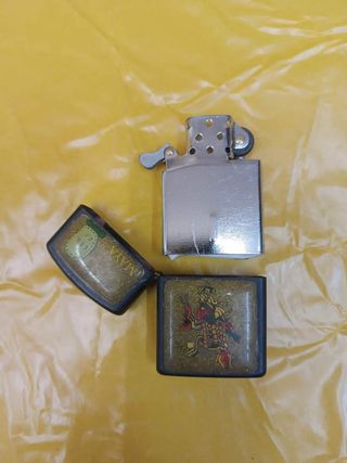 Set 3 accendini Champ a benzina tipo Zippo