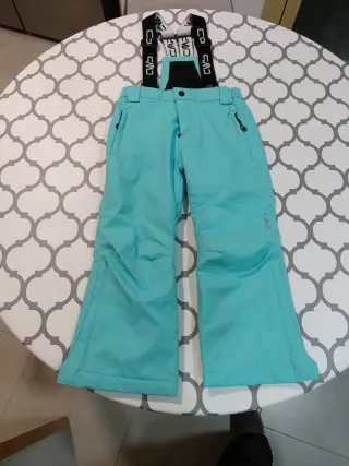 Pantalón Nieve Niña CMP Tirantes Azul Turquesa