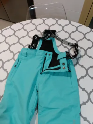 Pantalón Nieve Niña CMP Tirantes Azul Turquesa