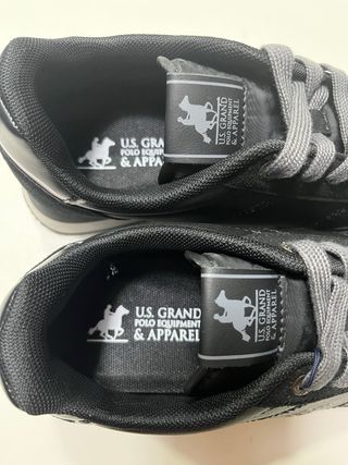 Sapatilhas U.S. Grand Polo Pretas e Cinza