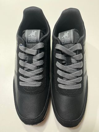 Sapatilhas U.S. Grand Polo Pretas e Cinza