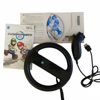 Volante Wii Mario Kart + Mando Compatible yNunchuk