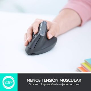 Logitech MX Vertical Ratón Inalámbrico Ergonómico,