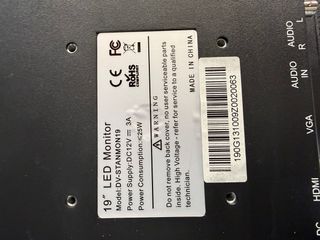 Monitor LED 19 Stanley con soporte pared