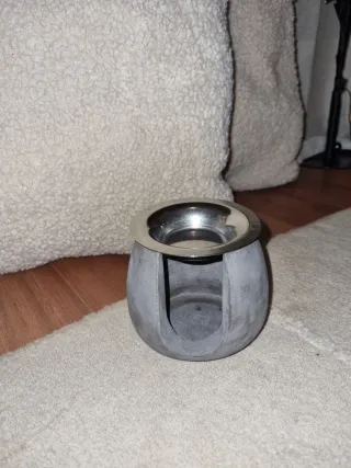 Portavelas de concreto para derretir velas 6€