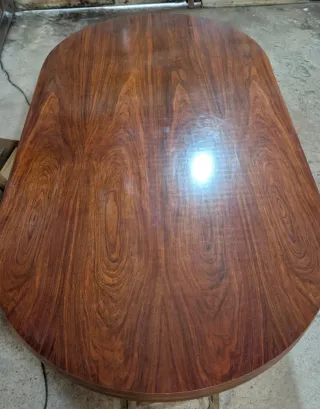 Mesa de comedor ovalada de madera Sin montar