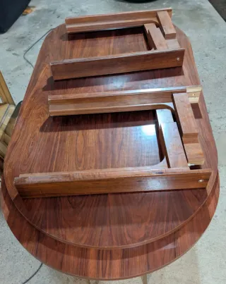 Mesa de comedor ovalada de madera Sin montar
