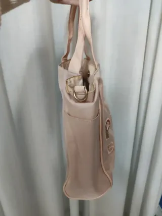 Borsa Pinko Rosa con Scritta Glitter