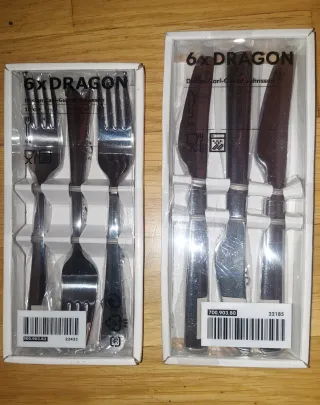 Juego 12 Tenedores y Cuchillos DRAGÓN Nuevos