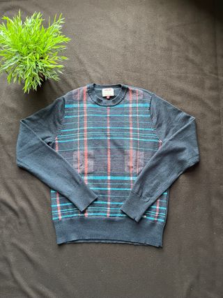 Jersey Jack & Jones cuadros azul y rojo vintage