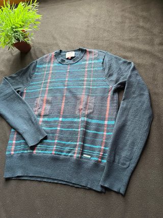 Jersey Jack & Jones cuadros azul y rojo vintage