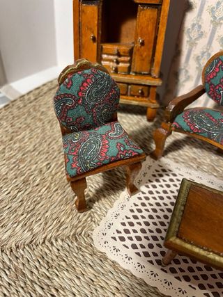 Salottino verde scala 1:18 per casa delle bambole