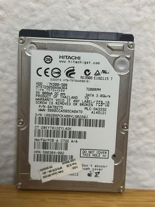 Pack 2 Discos Duros 500GB Hitachi Toshiba