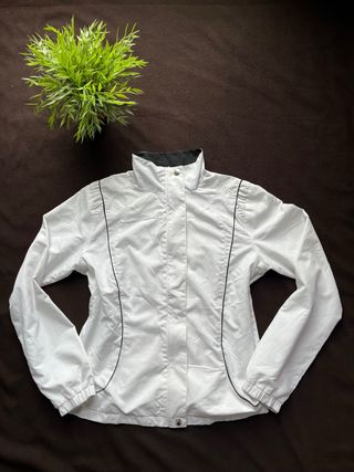 Chaqueta cortavientos Silver mujer blanca ligera