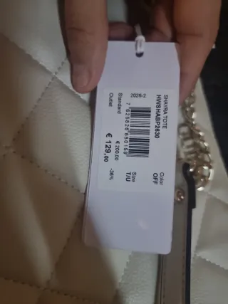 Bolso Guess Blanco Acolchado Nuevo con etiquetas