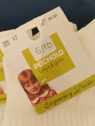 2 pares calcetines POCHOLO encaje niña