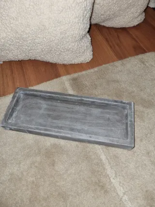 Bandeja decorativa de concreto