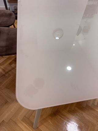 Tavolo da Pranzo da Giardino 160x90cm in Cristallo/Metallo