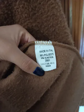 Abrigo borrego marrón sin etiqueta