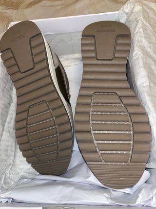 Scarpe Geox D Desy A Nappa+Suede Beige/Oro