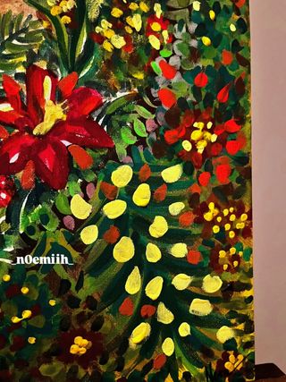 Quadro Donna Pantera floreale arredo per la casa