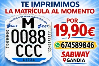 Patinete Eléctrico DGT M 0088 CCC Se hace al momen