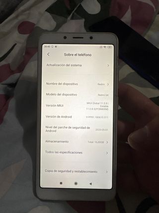 Xiaomi Redmi 6A Dorado 16GB