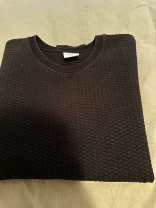 Jersey Zara hombre negro texturizado