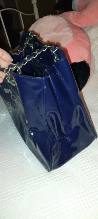 Borsone blu con scritta A... I'm Camilla Girl