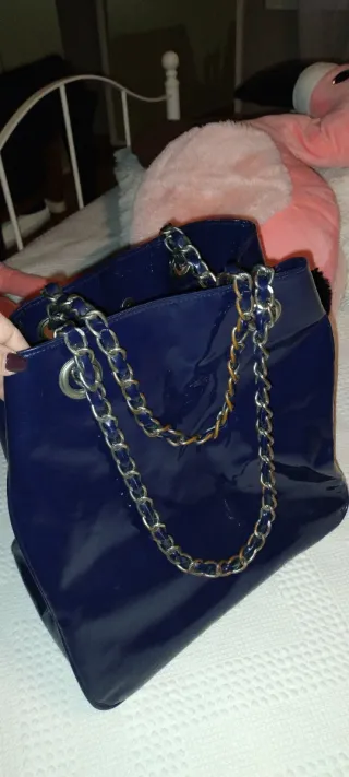 Borsone blu con scritta A... I'm Camilla Girl