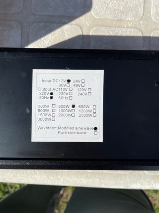 Inversor Corriente 500W DC a AC