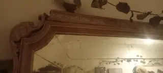 Espejo Vintage Madera y Cristal. alto 1,10x 0,90