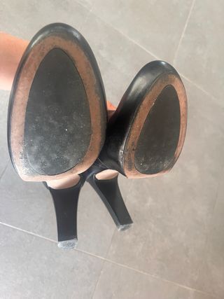 Botines de hebilla, negros de tacón con cremallera