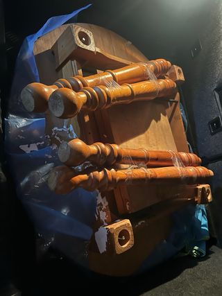 Mesa comedor extensible de madera pino