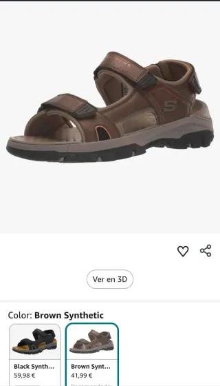 Sandalias Skechers Marrones Hombre