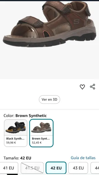 Sandalias Skechers Marrones Hombre