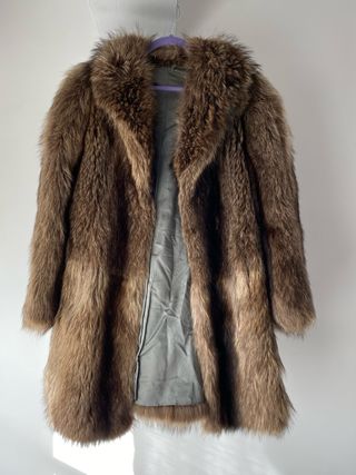 Abrigo de Pelo Zorro Marrón